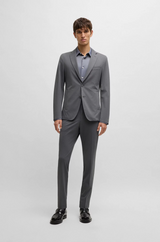 Boss Slim-Fit Shirt in Performance Stretch Structured Fabric