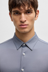 Boss Slim-Fit Shirt in Performance Stretch Structured Fabric