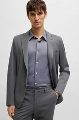 Boss Slim-Fit Shirt in Performance Stretch Structured Fabric