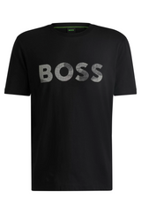 Boss Cotton-Jersey T-Shirt with Logo Print