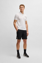 Boss Active Quick-Dry Polo Shirt with Monogram Jacquard