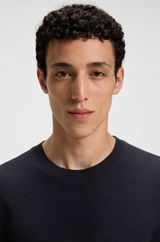 Boss Knit Sweater with Mixed Structures