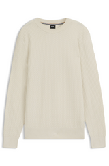 Boss Cotton sweater with knitted structure