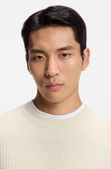 Boss Cotton sweater with knitted structure
