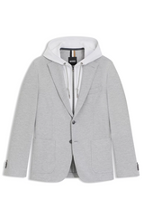 Boss Slim-fit Jacket with Integrated Hoodie