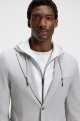 Boss Slim-fit Jacket with Integrated Hoodie