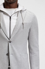 Boss Slim-fit Jacket with Integrated Hoodie