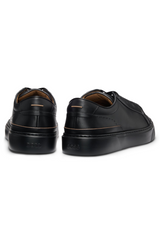 Gary sneakers in brushed leather with elastic laces
