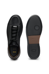 Gary sneakers in brushed leather with elastic laces