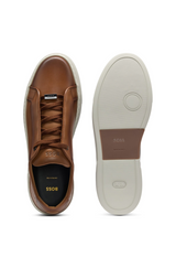 Gary sneakers in brushed leather with elastic laces