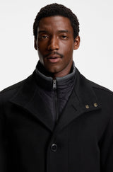 Boss Relaxed-fit coat in wool and cashmere