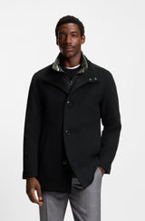 Boss Relaxed-fit coat in wool and cashmere