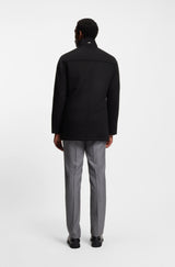 Boss Relaxed-fit coat in wool and cashmere