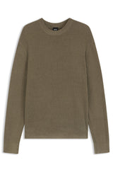 Boss Regular-fit sweater with corduroy rib