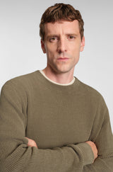 Boss Regular-fit sweater with corduroy rib