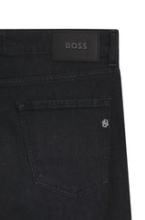 BOSS Delaware slim-fit jeans in black Italian-made denim