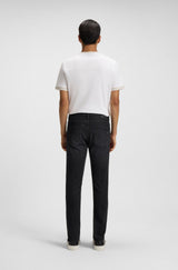 BOSS Delaware slim-fit jeans in black Italian-made denim
