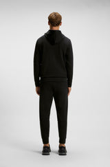 BOSS Cotton-blend hoodie with moulded logo