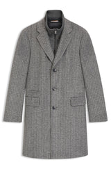 Boss Slim-fit coat with detachable inner