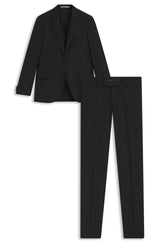 Slim-fit three-piece suit in patterned wool