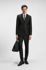 Slim-fit three-piece suit in patterned wool