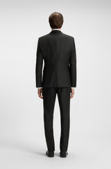 Slim-fit three-piece suit in patterned wool