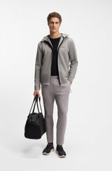 Boss Reflective-detail zip-up hoodie with odour control