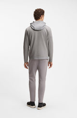 Boss Reflective-detail zip-up hoodie with odour control