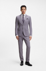 Two-piece slim-fit suit in micro-pattern