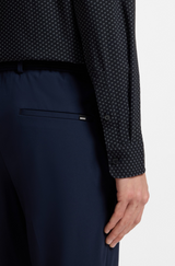 Printed regular-fit shirt in performance-stretch jersey