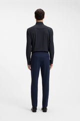 Printed regular-fit shirt in performance-stretch jersey