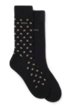 Mini-pattern cotton blend Socks Pack of 2