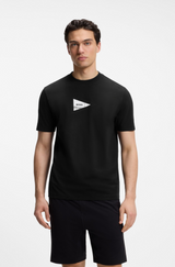 Regular-fit photoprint T-shirt in stretch cotton