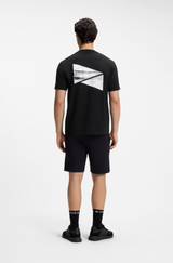 Regular-fit photoprint T-shirt in stretch cotton