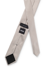 Silk-blend tie with micro pattern