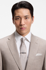 Silk-blend tie with micro pattern