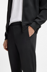 Boss Green Cotton-blend sweatpants with embroidered logo