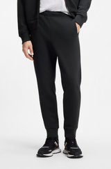 Boss Green Cotton-blend sweatpants with embroidered logo