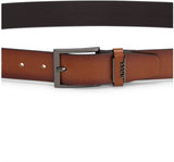 Italian-Leather Belt with Logo Keeper