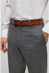 Italian-Leather Belt with Logo Keeper