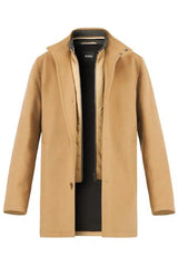 Boss Relaxed-fit coat in wool and cashmere