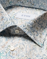 Eton Contemporary Fit Dress Shirt with Classic Paisley Print