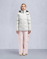 Moose Knuckles Womens Cloud 3Q Jacket in Stone with Natural Shearling