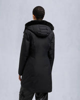 Moose Knuckles Womens Cloud Parka in Black with Black Shearling