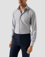 Eton Micro Floral Print Contemporary Fit Shirt