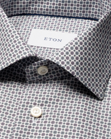 Eton Micro Floral Print Contemporary Fit Shirt