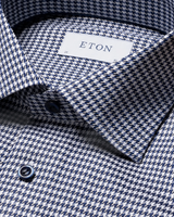 Eton Houndstooth Print Signature Twill Shirt