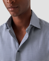 Eton Houndstooth Print Signature Twill Shirt