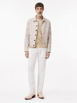 John Varvatos Patino Regular Fit Crew with Lithogram Digital Print