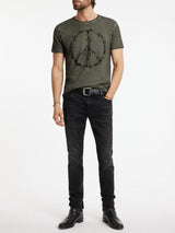 John Varvatos Barbwire Dark Moss Peace Tee